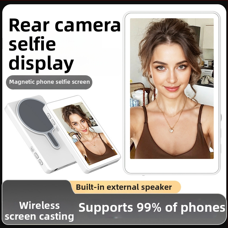 Haichi T1 Pro uređaj za selfie projekciju za mobitel, magnetski bežični zaslon za prijenos uživo - Bluetooth 5.0, ABS, 150 g