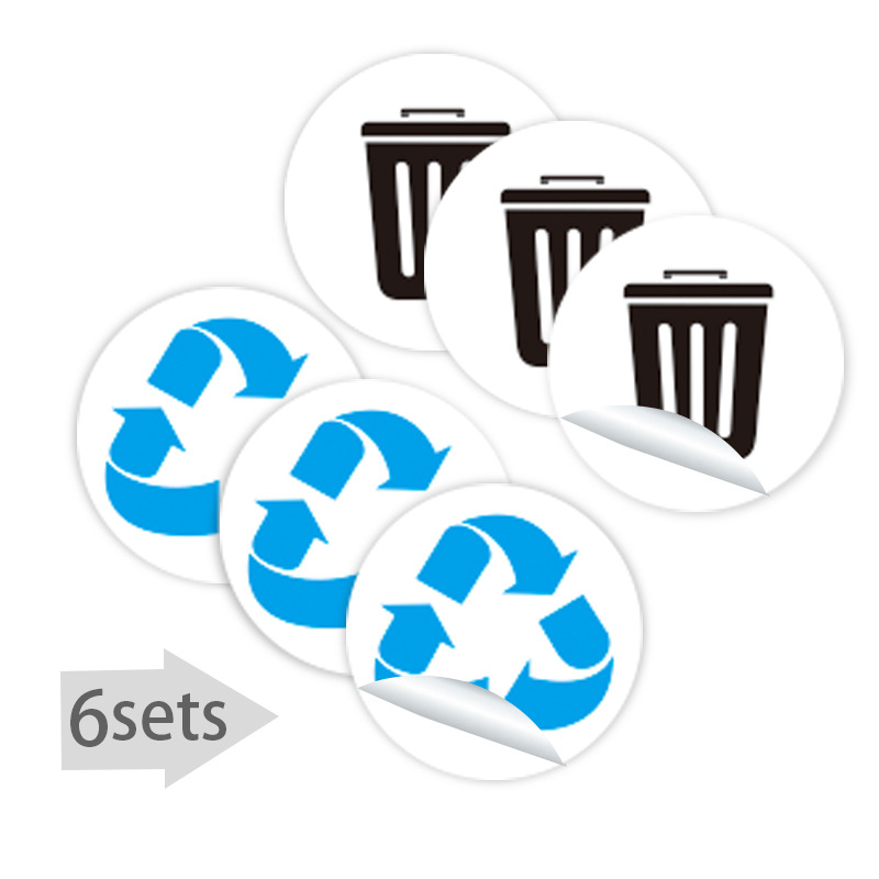 Znak za razvrstavanje otpada – naljepnice za recikliranje i ne-recikliranje, vodootporni PVC, prilagodljiv, model 4-21, marka Nothing