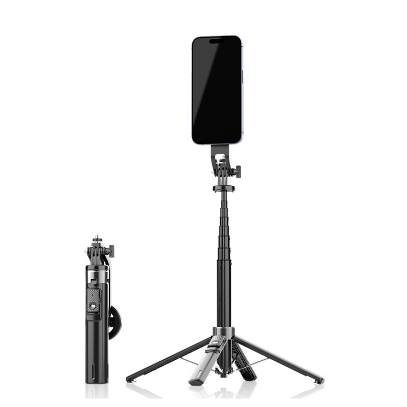 P135 Magnetni Selfie Štap za Mobitele, Aluminijska Legura, Proširivi Tripod, Stabilizacija Anti‑Shake, Bluetooth Daljinsko Upravljanje