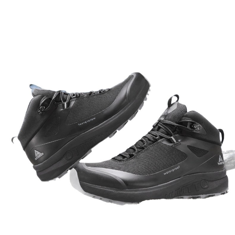 Мъжки зимни хайкинг обувки за сняг, висок връх, антихлъзгаща подметка, подплатени с флис, горна част nylon+кожа, Phylon средна подметка