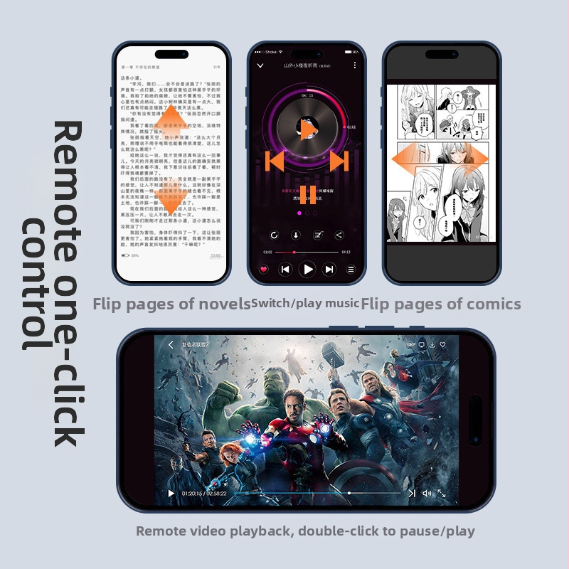 Telecomandă Bluetooth reîncărcabilă pentru selfie pentru smartphoneuri — G7, Bluetooth 5.3, carcasă ABS, 5.9 g