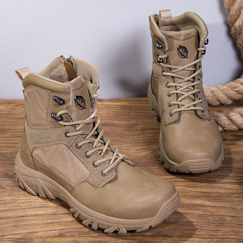 Kirándulócipő magas felsőrésszel és hálós felsőrésszel (csúszásmentes gumitalp; gumírozott középtalp; sarokmagasság középső 3–5 cm)