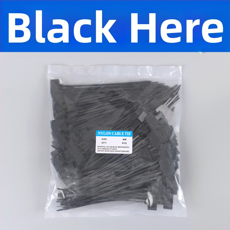 Kabelske stezaljke za označavanje PA66 materijal; Marka Jiutai; paket od 100 komada uz naljepnicu i olovku; Podrijetlo: Wenzhou, Zhejiang, Kina.