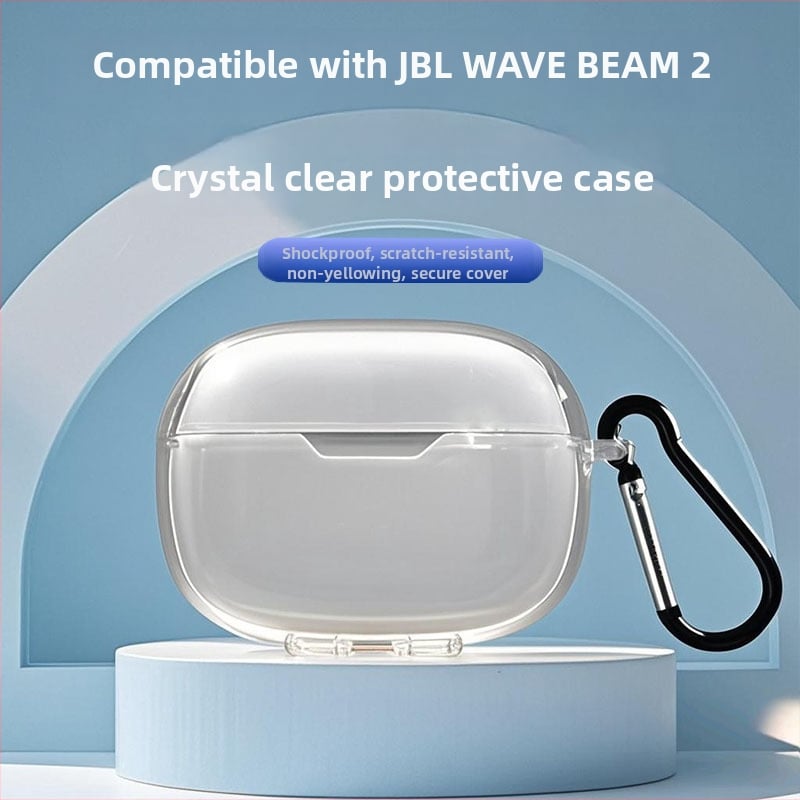 Priehľadný TPU ochranný kryt pre JBL Wave Beam2 Bluetooth slúchadlá, mäkké puzdro