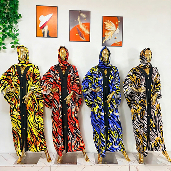 Geometriai mintás poliészter maxi ruha, V-nyakkivágású, rövid ujjú, bő szabású, utcai stílus