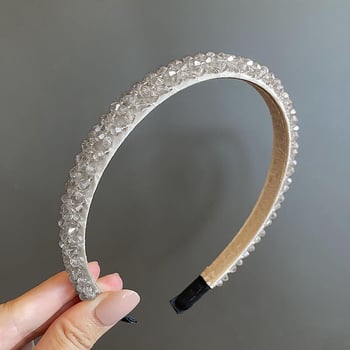 Koreai stílusú hajdíszek, friss gyöngyös fejpánt és négy sor kristályból készült széles karimával, aranyos és sokoldalú hajcsat, egyszínű, egyszerű hajpánt