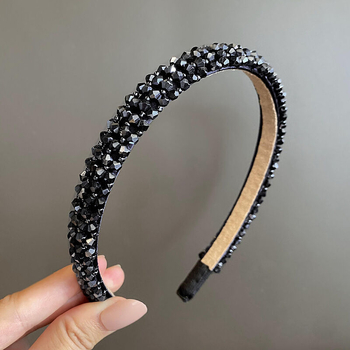 Koreai stílusú hajdíszek, friss gyöngyös fejpánt és négy sor kristályból készült széles karimával, aranyos és sokoldalú hajcsat, egyszínű, egyszerű hajpánt