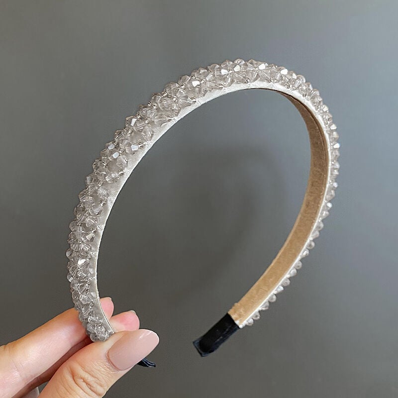 Koreai stílusú hajdíszek, friss gyöngyös fejpánt és négy sor kristályból készült széles karimával, aranyos és sokoldalú hajcsat, egyszínű, egyszerű hajpánt