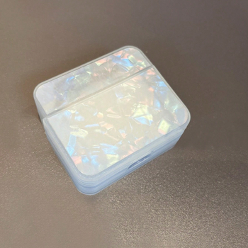 AirPods védőtok kagyló mintával, TPU anyag, átlátszó matt felület, univerzális illeszkedés, gravírozott kép, kompatibilis AirPods 3, AirPods 1/2 és AirPods Pro