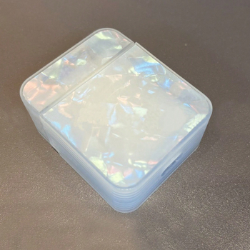 AirPods védőtok kagyló mintával, TPU anyag, átlátszó matt felület, univerzális illeszkedés, gravírozott kép, kompatibilis AirPods 3, AirPods 1/2 és AirPods Pro