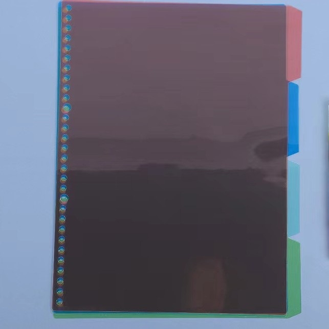 B5 odvijački bilježnica s linijama, zamjenjive stranice i prozirni dokument binder s preklopnim stranicama