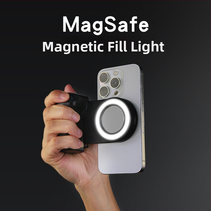 BBC-9 prenosné svetlo na selfie s magnetickým uchytením, Bluetooth 5.0, plastové telo, hmotnosť 185 g