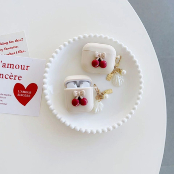 AirPods 4 TPU tok, 3D cseresznyés karikatúra dizájn, puha burkolat, hordozható védelem