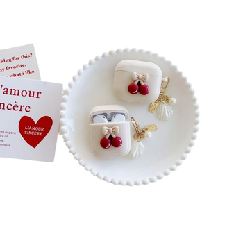 AirPods 4 TPU tok, 3D cseresznyés karikatúra dizájn, puha burkolat, hordozható védelem