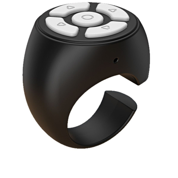 Bluetooth gyűrűs távvezérlő telefon- és tablet kamerához, Selfie és oldalfordítás — Modell T33, Bluetooth 4.0, ABS