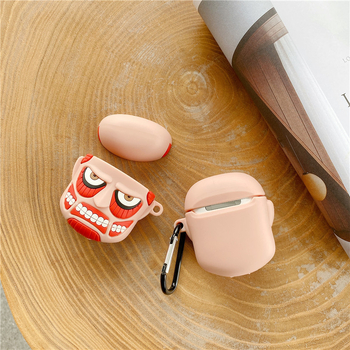 AirPods 12 védőtok – Kreatív 3D Attack on Titan dizájn (PVC, JR-01, AirPods 12, Clamshell, Cartoon)
