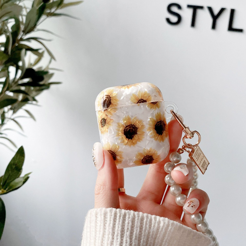 AirPods 4 védőtok - Napraforgó minta, TPU anyag, injekciós öntés, Apple-kompatibilis, testreszabható