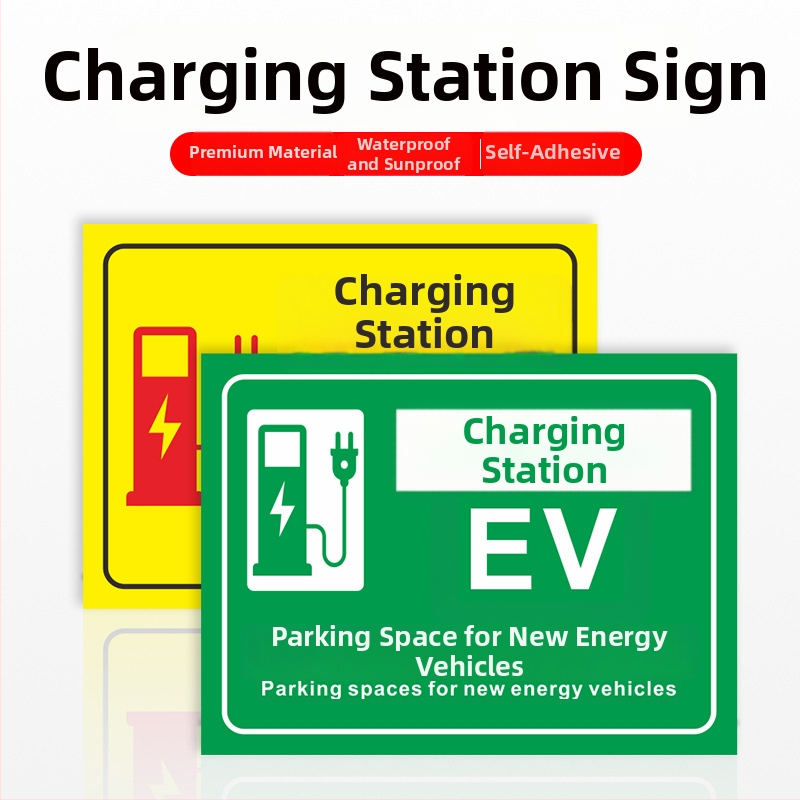 Značka zóny nabíjania elektromobilov – UV tlač PVC, určená pre podzemné garáže, bezpečnostné a parkovacie označenie