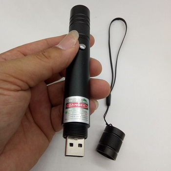 USB ponovno punjivi laserski pokazivač s metalnim kućištem, jednopunktni laser i digitalni indikator