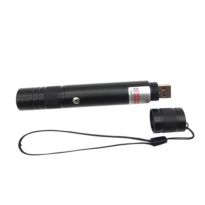 USB ponovno punjivi laserski pokazivač s metalnim kućištem, jednopunktni laser i digitalni indikator
