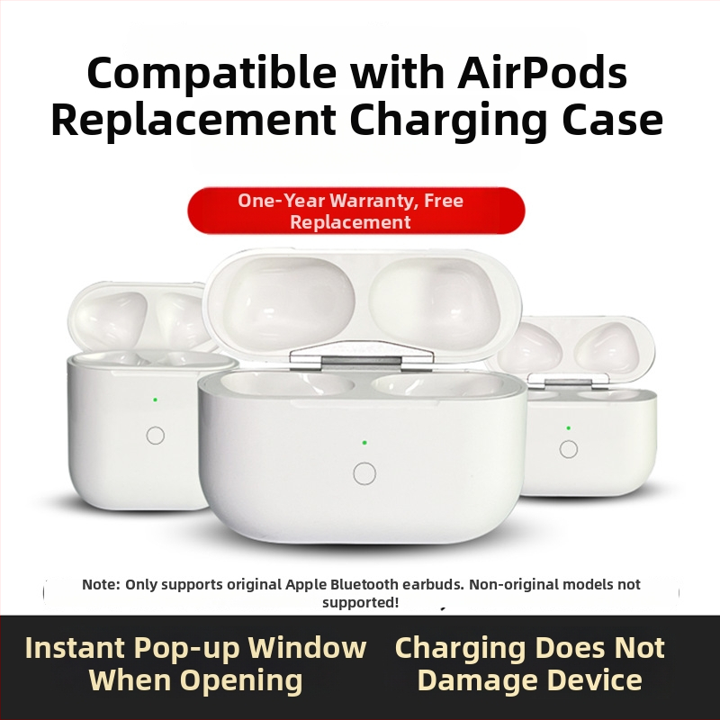 AirPods Pro 1/2 Náhradný nabíjací kryt — PC pevný obal, univerzálny, vstrekovanie, Model QCY T8