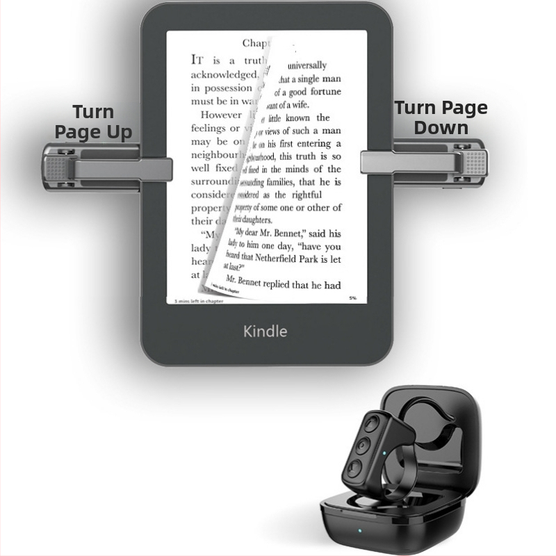 Bluetooth gyűrűs távirányító okostelefonhoz: Selfie- és oldalfordítás vezérlés, Bluetooth 5.0, ABS, 110 g