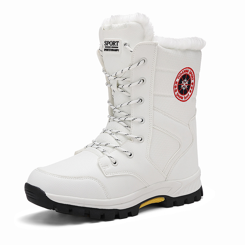 Zimske čizme za snijeg visokog kroja, vodootporne, protuklizna potplata, topla podstava od flisa i debela vuna, gornji dio od sintetičke kože, šnure sprijeda