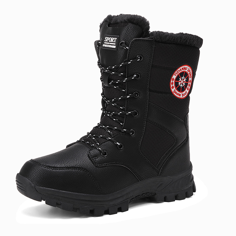 Zimske čizme za snijeg visokog kroja, vodootporne, protuklizna potplata, topla podstava od flisa i debela vuna, gornji dio od sintetičke kože, šnure sprijeda