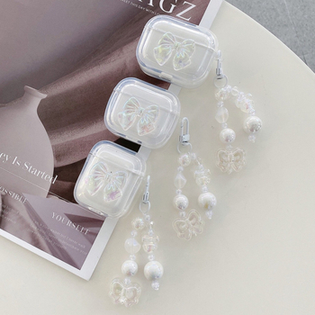 AirPods védőtok Laser Bow dizájnnal, TPU anyag, kézzel készített, Cartoon stílus, Apple-kompatibilis