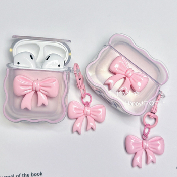 Husă de protecție AirPods Pro2 cu design 3D în formă de fundă, material TPU, tehnică de imprimare (imprint), stil portabil All-Inclusive, compatibilă cu Apple, suport personalizare