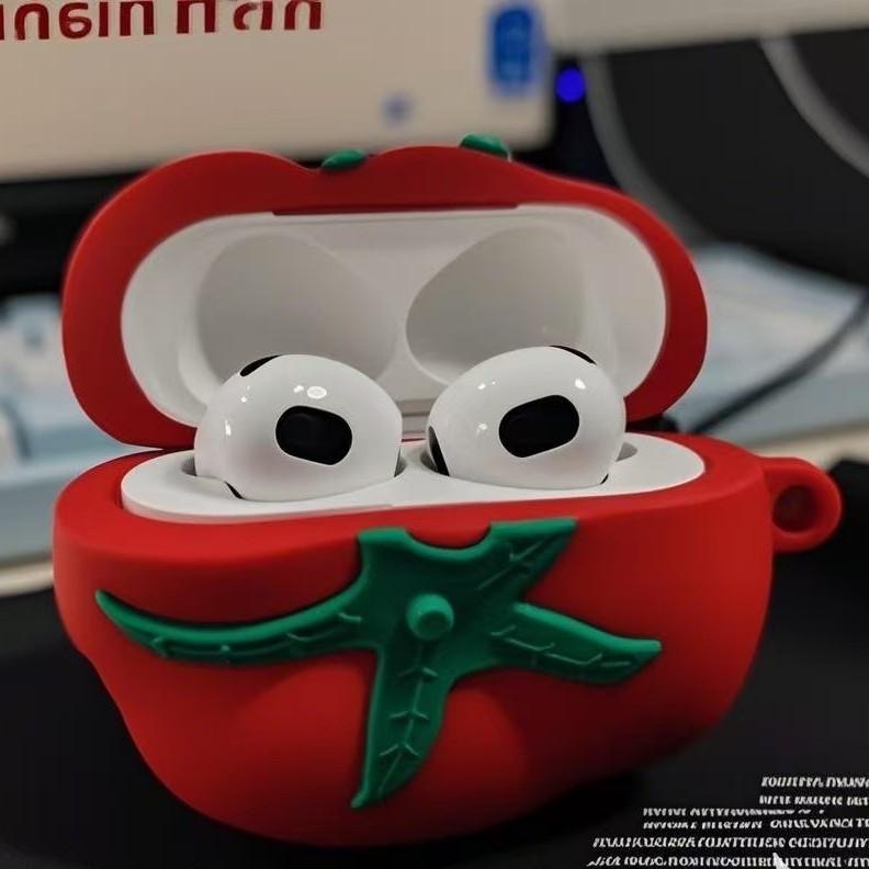 Kreativno kućište za slušalice Pro 2 u obliku rajčice; Bluetooth kućište za AirPods Pro 2, kompatibilno s AirPods 4. i 3. generacijom