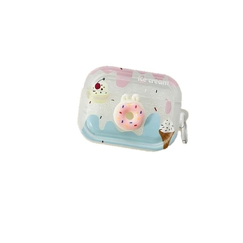 Carcasă de protecție AirPods 4a generație, TPU moale, design donut desen animat, realizare manuală, compatibil cu AirPods 2/3 generație