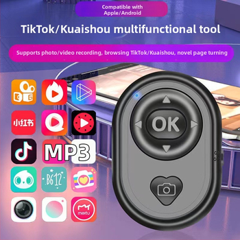 Bluetooth kamera távvezérlő, vezeték nélküli selfie bot műanyag házban, Bluetooth 4.0, univerzális telefon-tartó