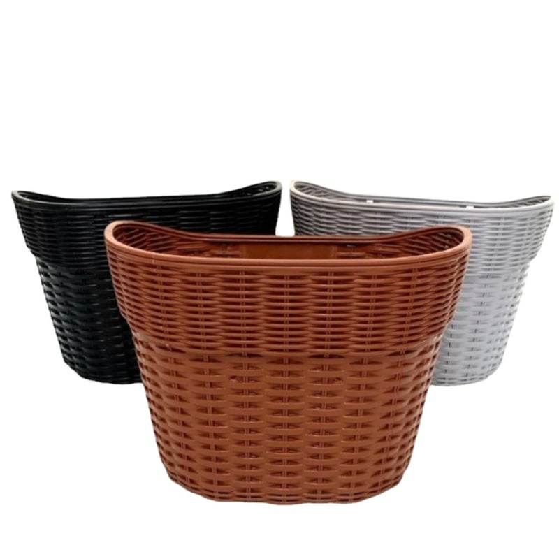 Plastični koš za bicikl, vintage stil, za bicikle i električne bicikle