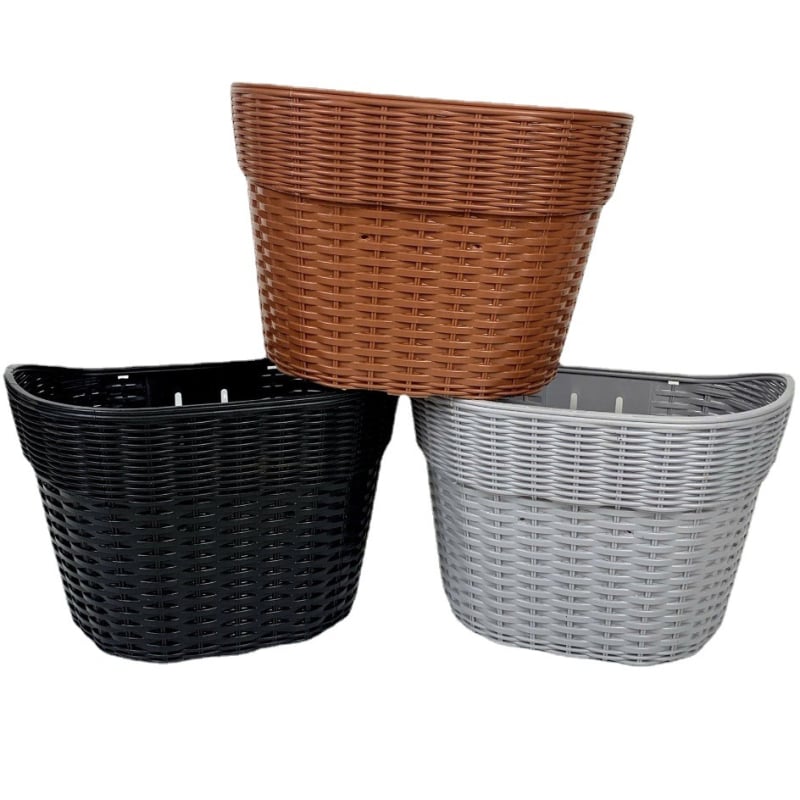 Plastični koš za bicikl, vintage stil, za bicikle i električne bicikle