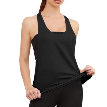 Ženski ljetni fitness top bez rukava – labav kroj, prozračna rimska tkanina 230 g, I-oblik, upija vlagu, brzo suši