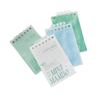 A7 džepna bilježnica s preklopnom spiralom, 80 stranica, format A7, prijenosni studentski bilježnik