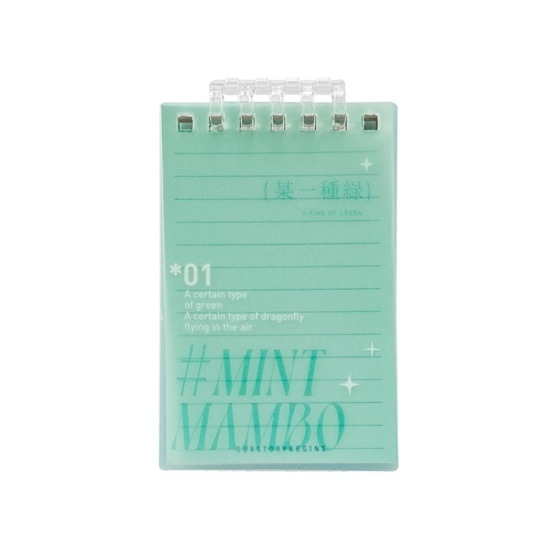 A7 džepna bilježnica s preklopnom spiralom, 80 stranica, format A7, prijenosni studentski bilježnik