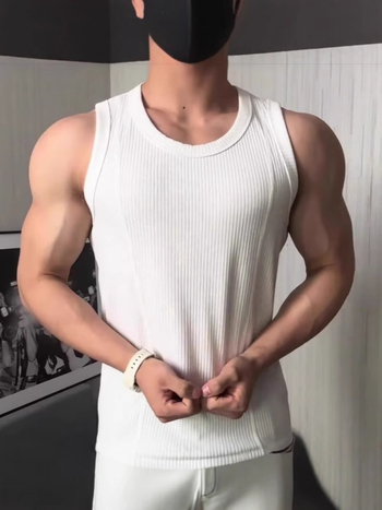 Sportska vesta, prilagodljiv kroj, jednobojna mješavina pamuka, 70% pamuka, ljeto