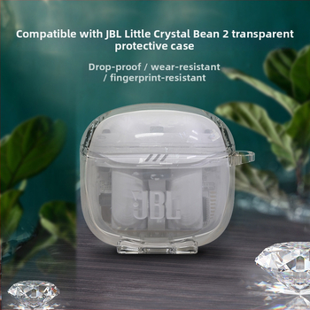 Prozirni TPU kućište za JBL Bean 2 Bluetooth slušalice – potpuno prekrivanje, otporno na padove