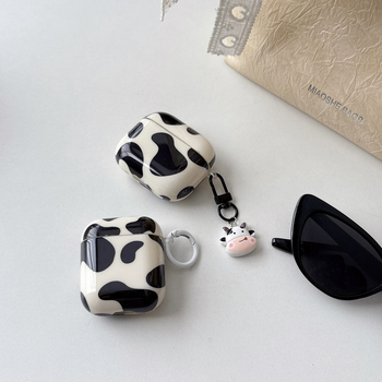 TPU puzdro AirPods Pro s kravím vzorom pre AirPods Pro (2. a 3. generácia) – vstrekované lisovanie, kompatibilné s Apple