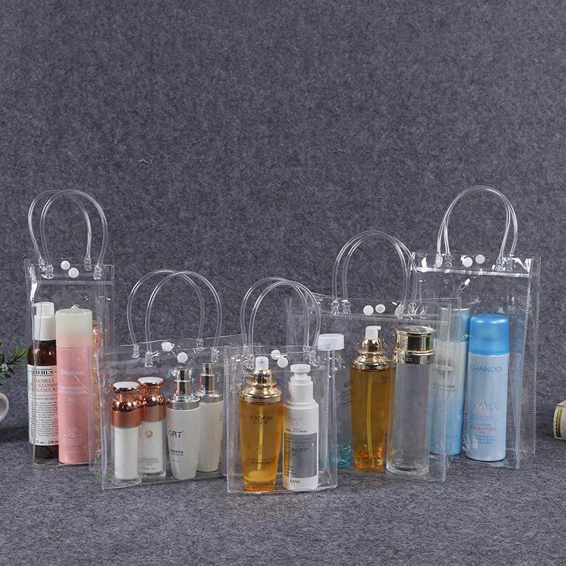 Prozirne PVC tote vrećice s prilagođenim dizajnom – darovne i suvenir vrećice, vrećice za bombone na štandu s cvijećem