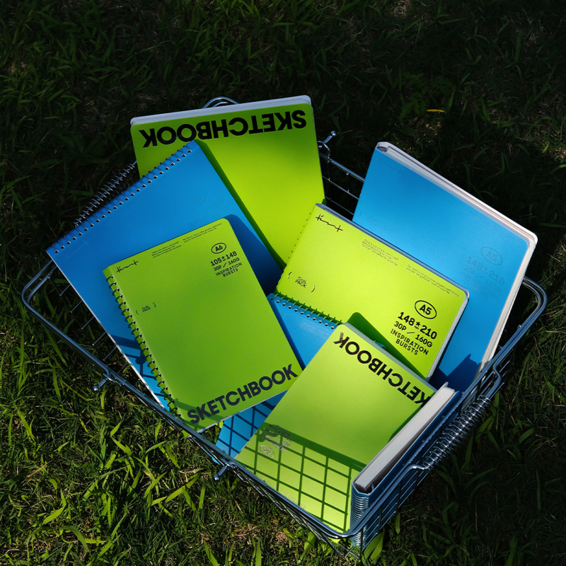 Bilježnica – Sketch serija, poluotvorenа spiralna veza, prijenosna, 30 stranica, papir 160 g/m²