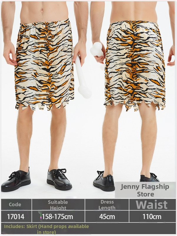 Dječji etnički kostim za Halloween – unisex kostim primitvnog lovca za scenske izvedbe, 100% poliester