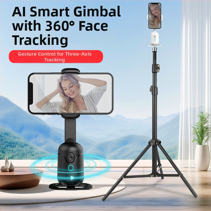 YL01 Γκίμπαλ με αυτοματοποιημένη παρακολούθηση για κινητό – επιτραπέζιο στήριγμα με παρακολούθηση προσώπου και ευφυή αυτόματη εστίαση (360° κατακόρυφη περιστροφή, 180° οριζόντια περιστροφή, συμβατό με όλα τα τηλέφωνα)