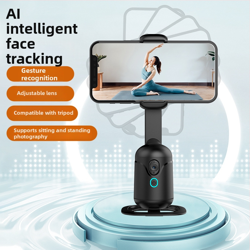 YL01 Γκίμπαλ με αυτοματοποιημένη παρακολούθηση για κινητό – επιτραπέζιο στήριγμα με παρακολούθηση προσώπου και ευφυή αυτόματη εστίαση (360° κατακόρυφη περιστροφή, 180° οριζόντια περιστροφή, συμβατό με όλα τα τηλέφωνα)