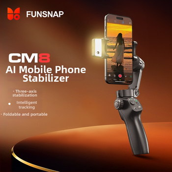 Telefónny gimbal stabilizátor, skladací, 3-osý, AI sledovanie tváre, Bluetooth, diaľkový ovládač nie je súčasťou