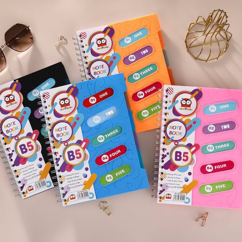 SUNNYSMLIE spiralno povezana bilježnica, 120 stranica, 65 gsm papir, mogućnost prilagodbe