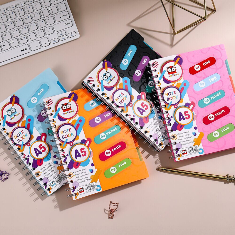 SUNNYSMLIE spiralno povezana bilježnica, 120 stranica, 65 gsm papir, mogućnost prilagodbe