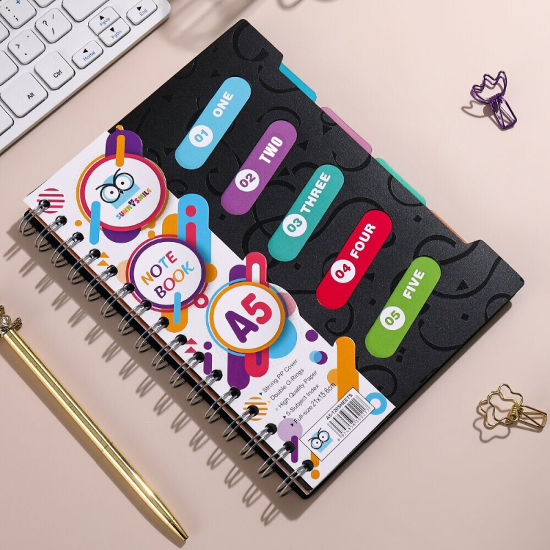 SUNNYSMLIE spiralno povezana bilježnica, 120 stranica, 65 gsm papir, mogućnost prilagodbe